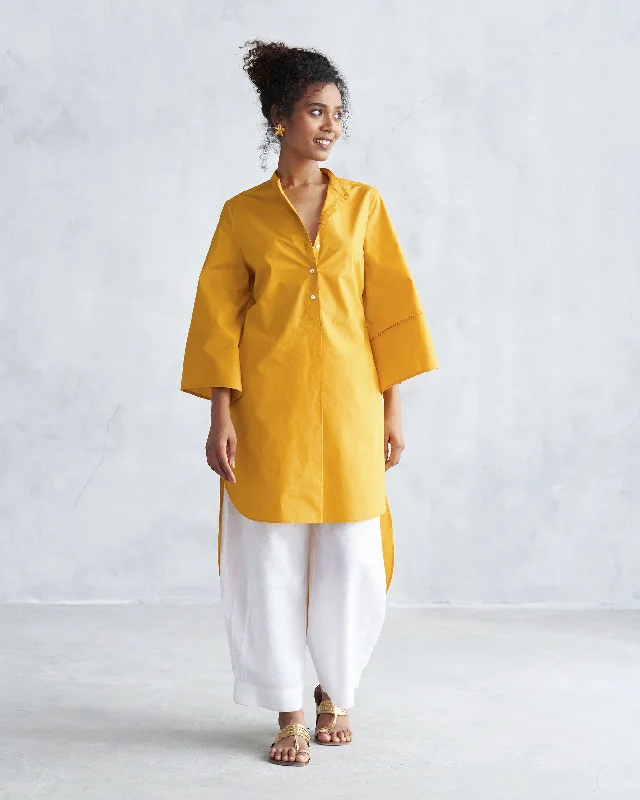 Pema Top - Ochre Cozy Women's Sherpa - lined