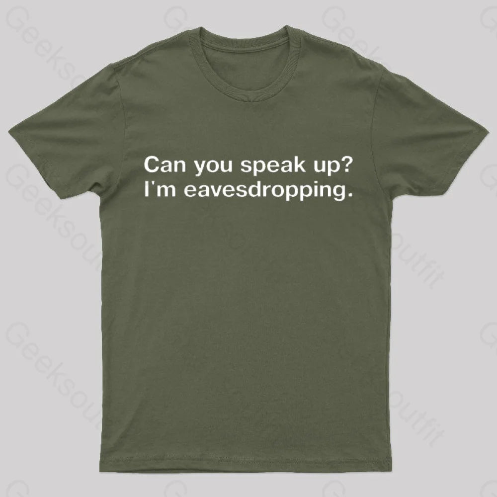 I Am Eavesdropping Nerd T-Shirt Sophisticated Women's Tailored