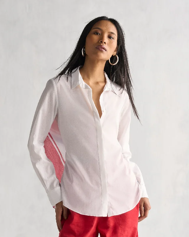 Waterfall Shirt - White Modern Women's 