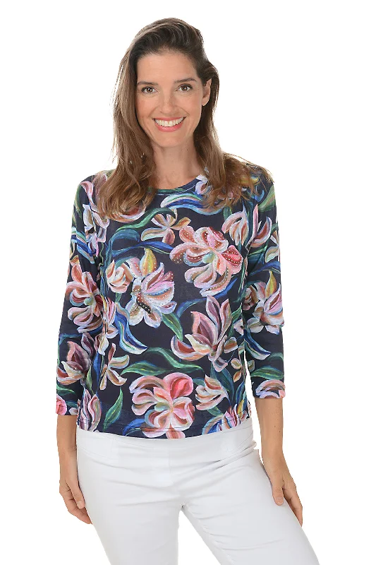 Lily Studded Scoop Neck Top Scandinavian