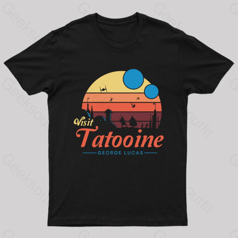 Visit Tatooine George Lucas Geek T-Shirt Sharp Women's Italian