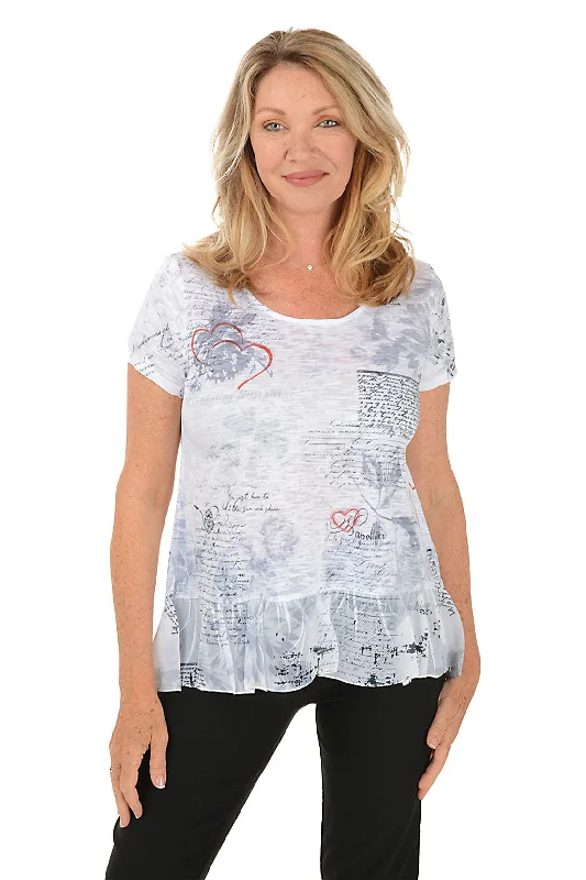 Pressed Flower Burnout Knit Top Scandinavian