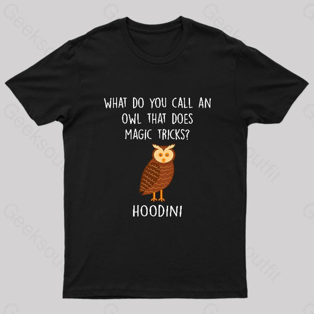 Magic Tricks Owl Nerd T-Shirt Traditional Women's Wool