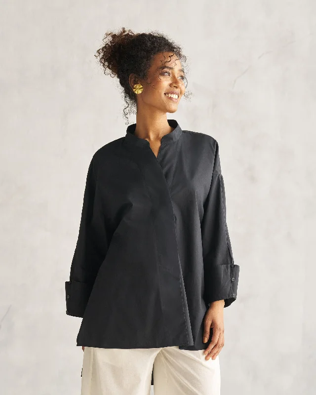 Cirrus Shirt - Black Relaxed Women's Beachy