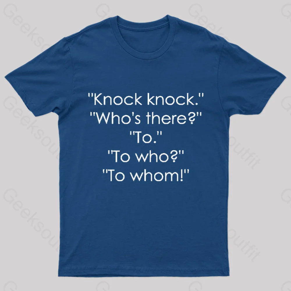 To Who To Whom Nerd T-Shirt Scandinavian
