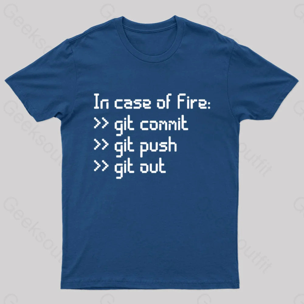 In Case of Fire Nerd T-Shirt Geometric
