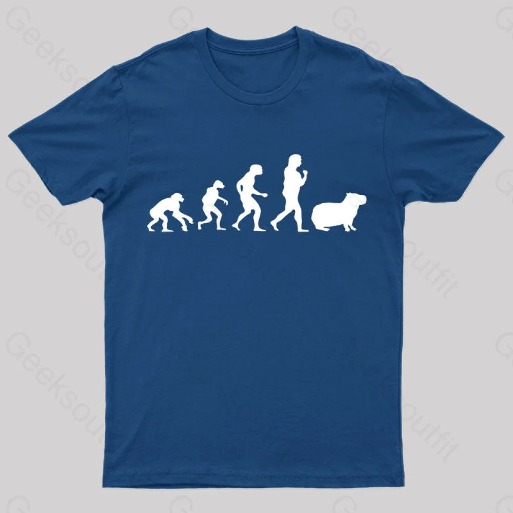 Capybara Human Evolution Nerd T-Shirt British Gentlewoman Style