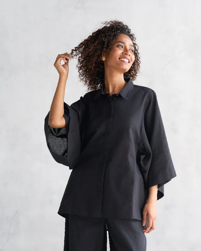 Drop Armhole Shirt - Black performance