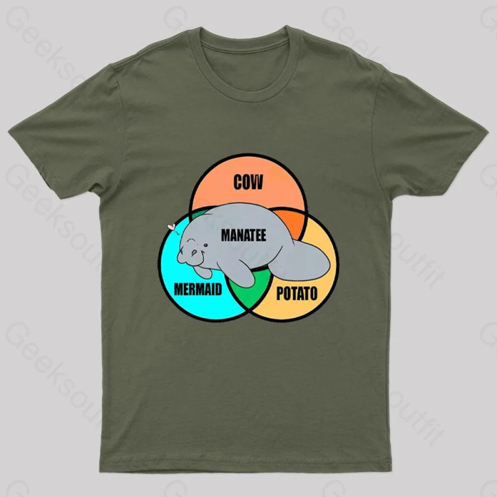 Funny Manatee Nerd T-Shirt Bold Women's Statement