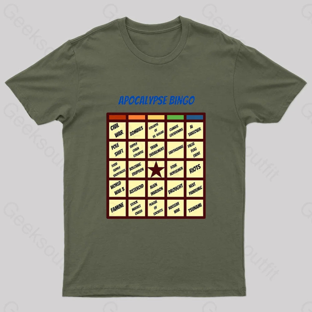 Apocalypse Bingo Geek T-Shirt Athletic Women's High - 
