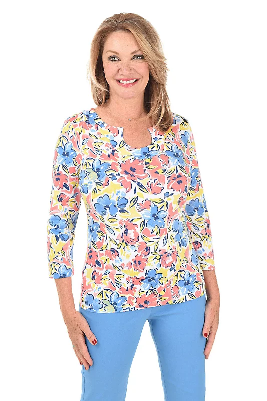 Always Be My Navy Horseshoe Neck Top Artistic Women's Avant - 