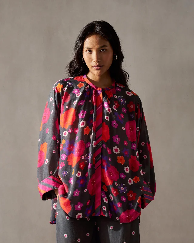 Marrakech Raglan Sleeve Top - Multi Color Women