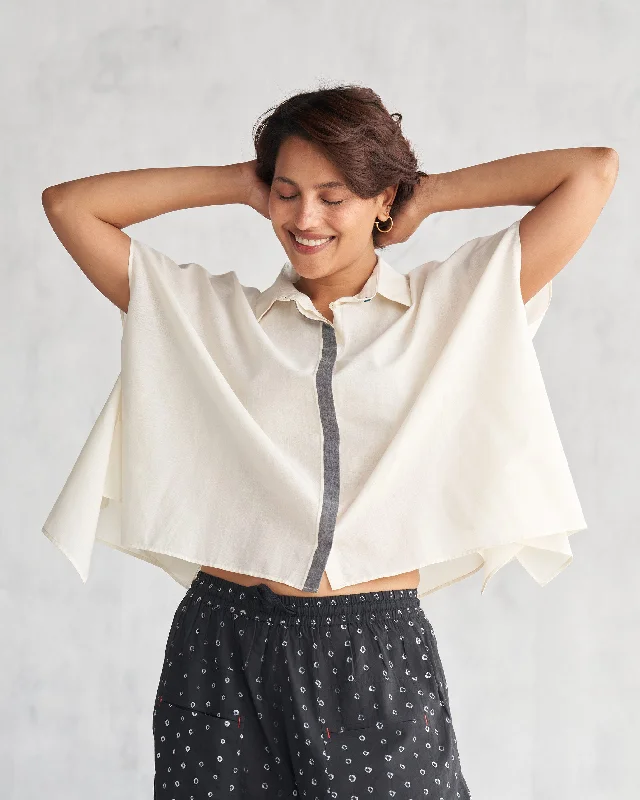 Asymmetrical Hem Top - Ivory Country