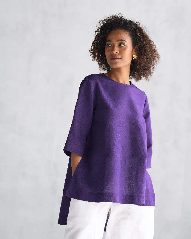 High Slit Top - Purple Scandinavian
