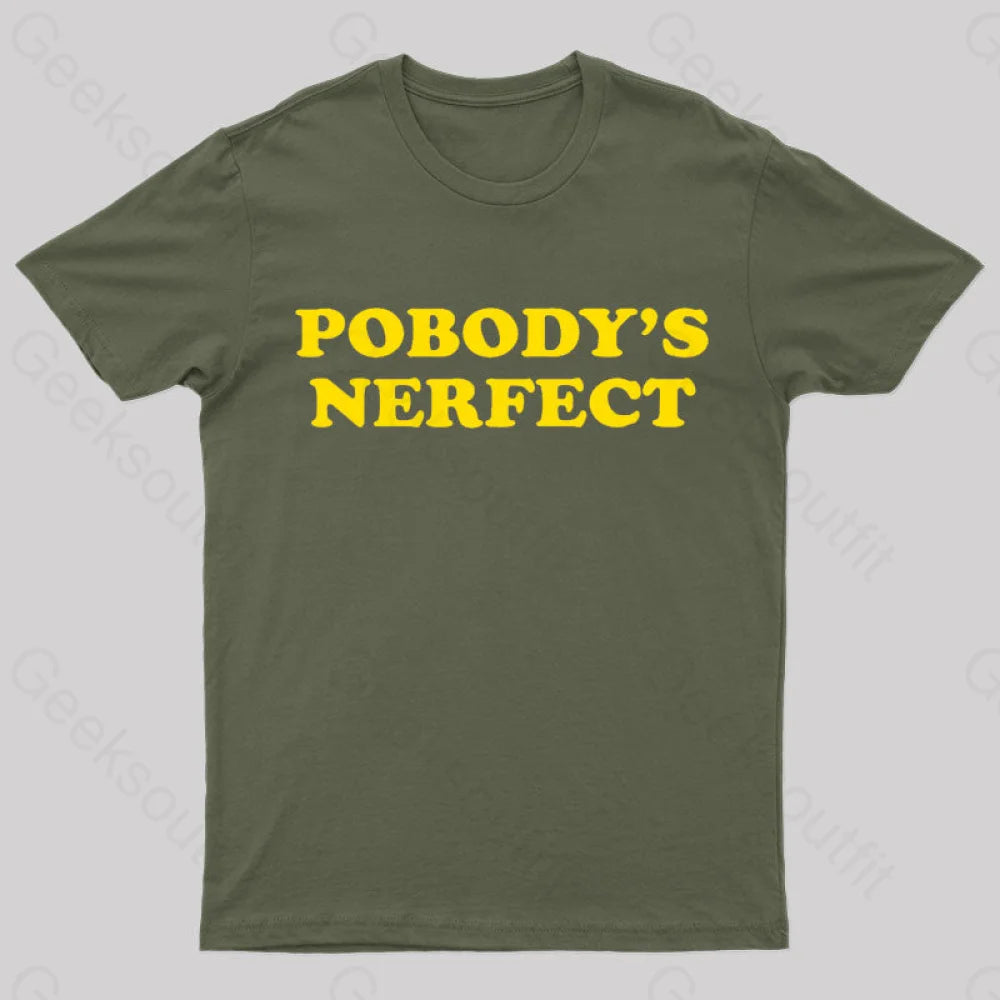 Pobody Is Nerfect Geek T-Shirt Unique Women's Upcycled