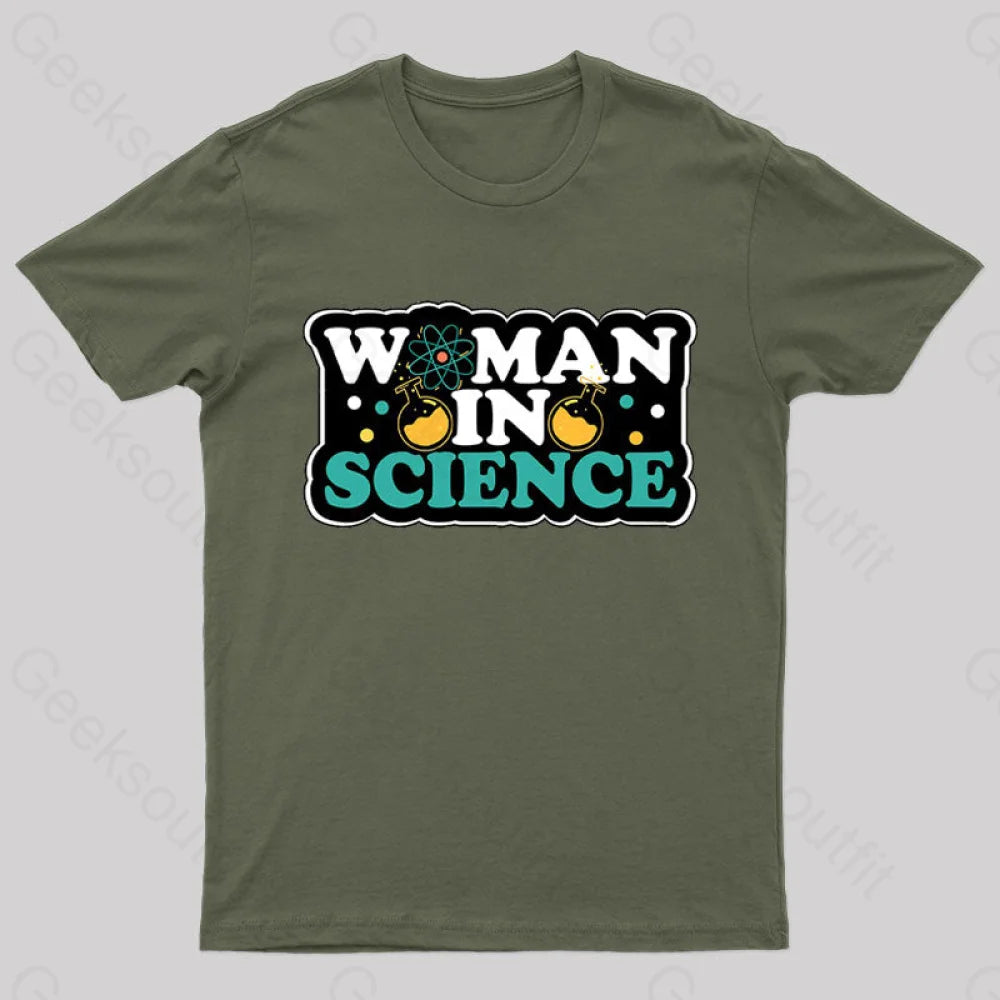 Woman In Science Nerd T-Shirt French
