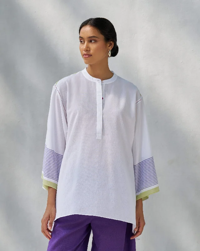 Summer Friday's Top - White Luxurious Women's High -  end