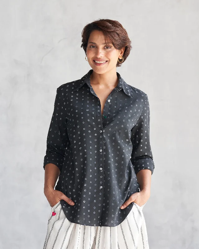 Tropico Shirt - Black Trendy Women's Oversized
