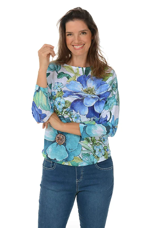 Bluebell Studded Dolman Sleeve Top Sleek Women's Metallic