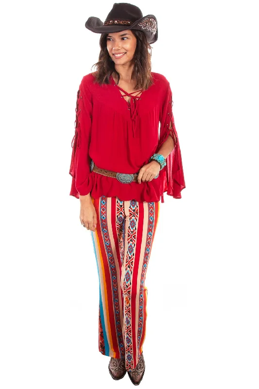 Scully Womens Serape Viscose Bell Bottom Pants Practical Women's Quick - dry
