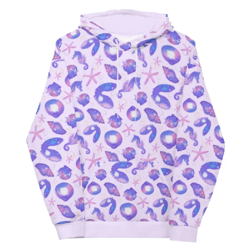 Sea Princess Hoodie Artistic Women's Hand - painted