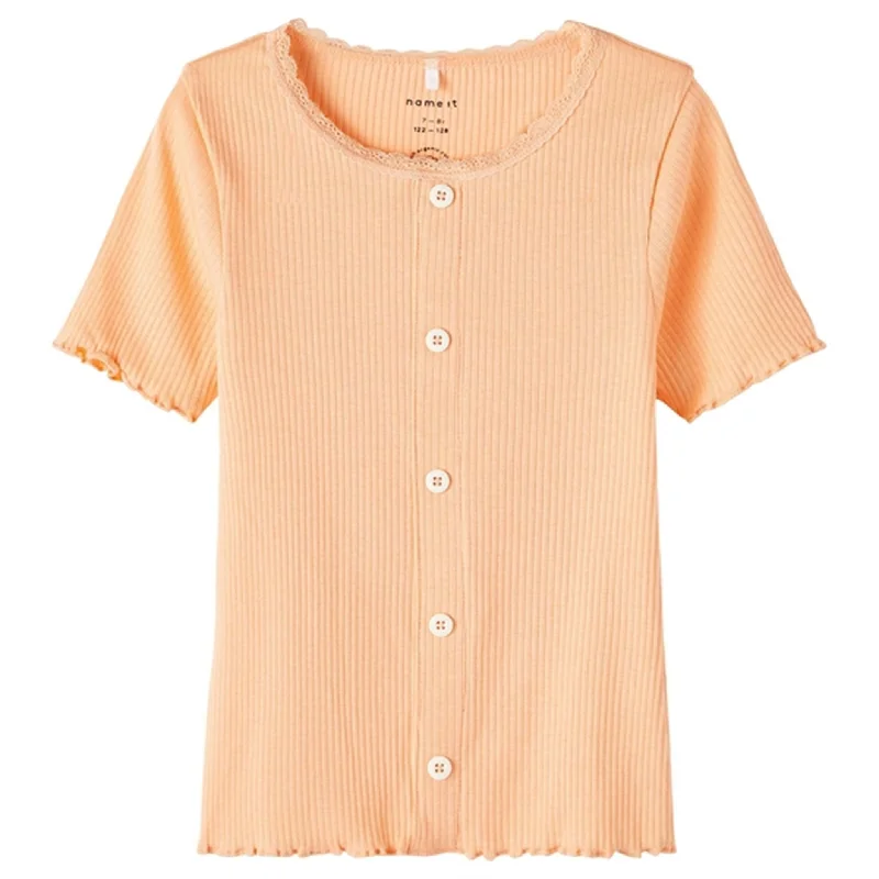 Name it Peach Nectar Frikki Slim T-Shirt Bohemian Women's Free