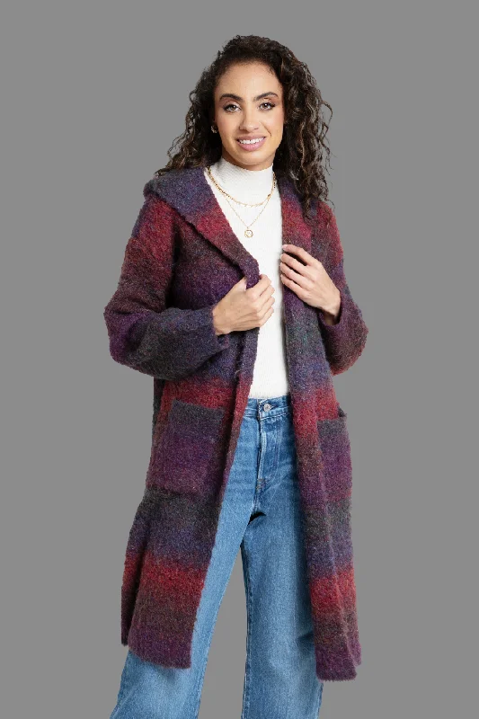 Gradient Hooded Cardigan Refined Women's 