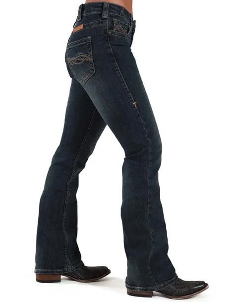 Cowgirl Tuff Womens Don't Fence Me In Dark Wash Cotton Blend Jeans Laid - back Women's Vibe Cowgirl Tuff Womens Don't Fence Me In Dark Wash Cotton Blend Jeans Laid - back Women's Vibe