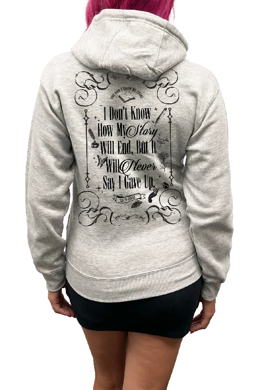 You Don't Know My Story Zip Hoodie Contemporary 