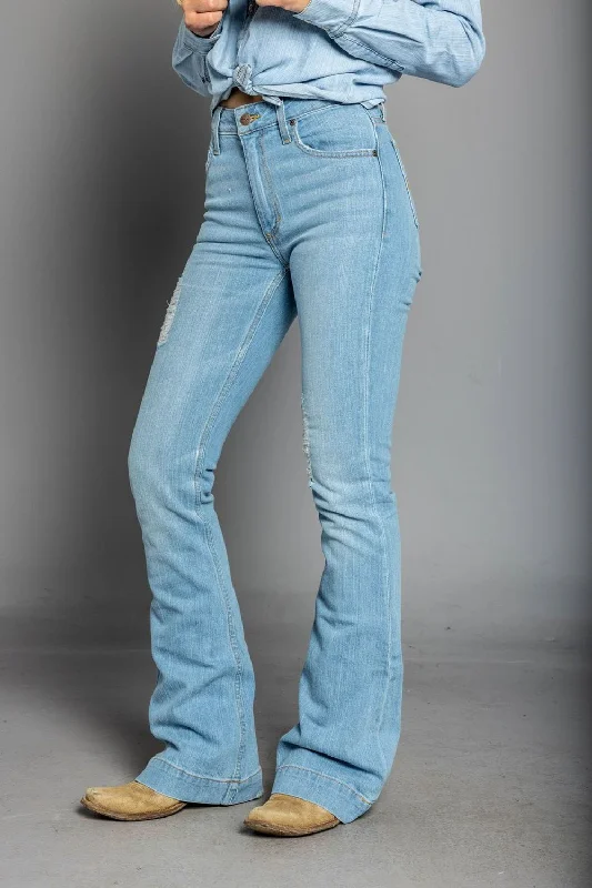 Kimes Ranch Womens Sugar Fade Blue Cotton blend Jeans Confident Women's High - fashion Kimes Ranch Womens Sugar Fade Blue Cotton blend Jeans Confident Women's High - fashion