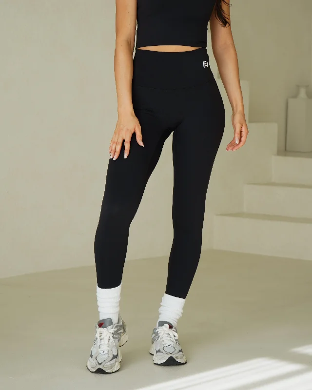 Flex High Waisted Leggings - Black Traditional Women's Wool