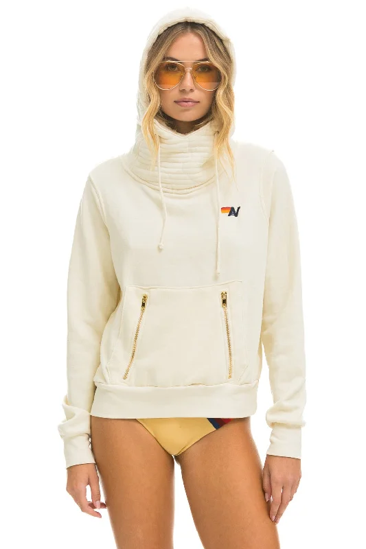 NINJA PULLOVER HOODIE - VINTAGE WHITE Trendy Women's Oversized