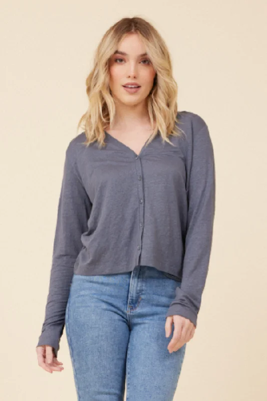 Majestic Stretch Linen Cardigan in Pirate Bohemian Women's Free