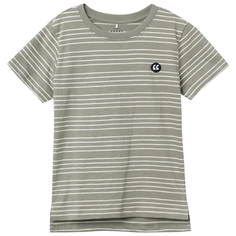 Name it Dried Sage Stripes Voby T-Shirt Minimalist Women's Casual