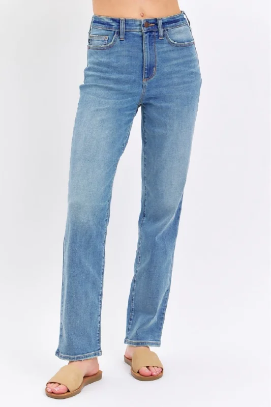 Judy Blue Full Size High Waist Straight Jeans Youthful Women's Anime - inspired