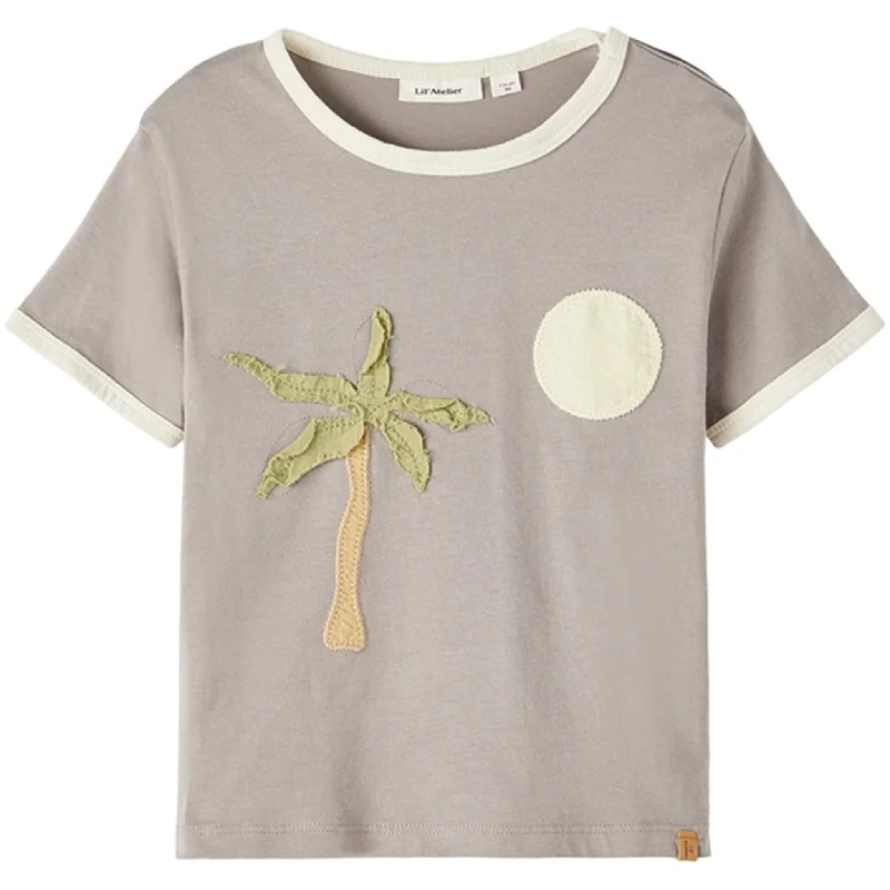 Lil'Atelier Frost Gray Hali Loose T-Shirt Youthful Women's Pop