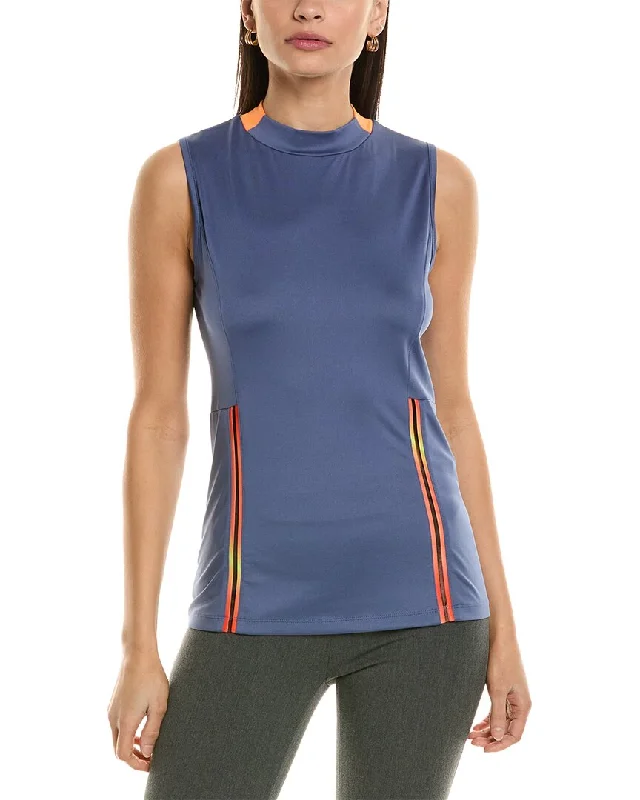 Callaway Chroma Stripe Mesh Trim Top Laid - back Women's Style