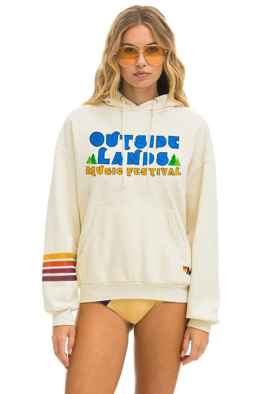 OUTSIDE LANDS 2024 RELAXED PULLOVER HOODIE - VINTAGE WHITE Contemporary 