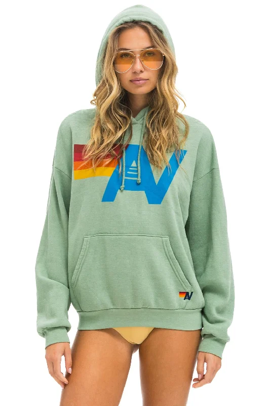 LOGO PULLOVER RELAXED HOODIE - SAGE Bold Women's Animal Print