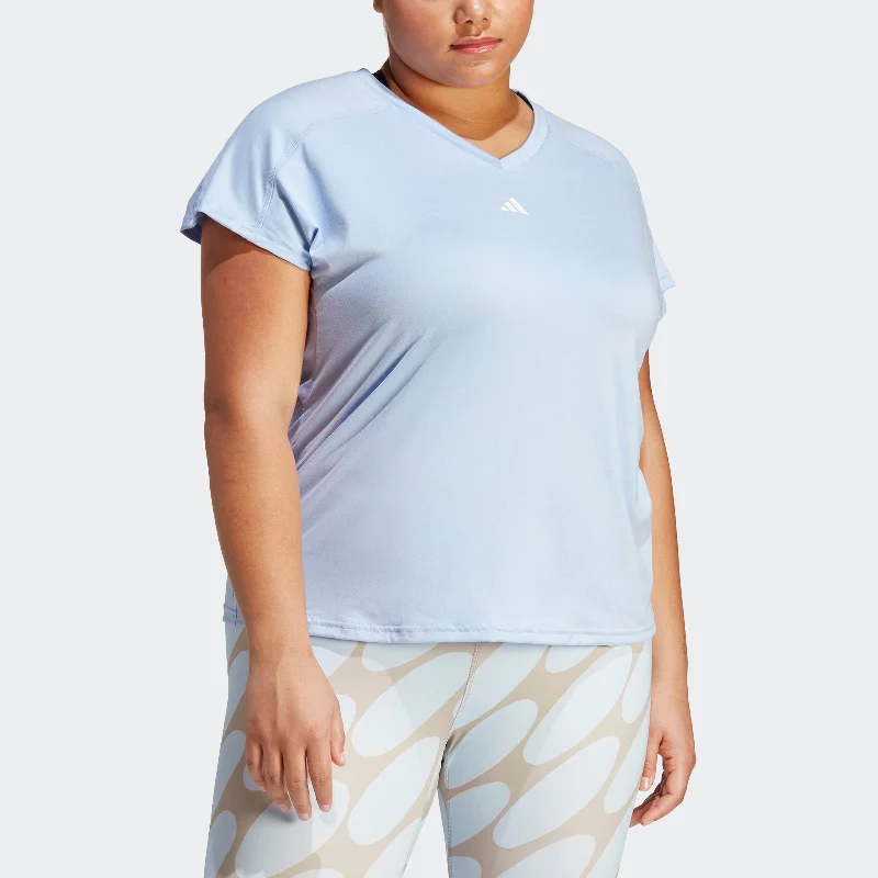 Women's adidas AEROREADY Train Essentials Minimal Branding V-Neck Tee (Plus Size) Vacation
