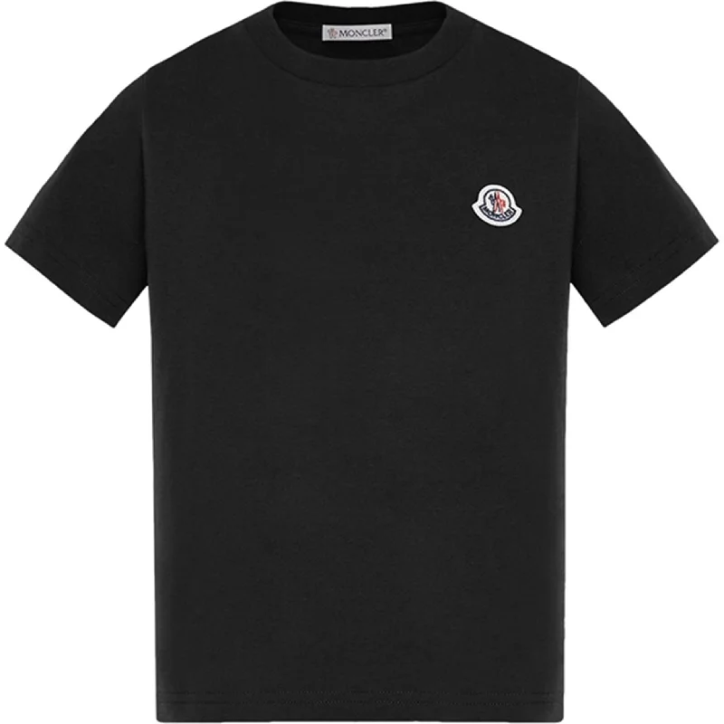 Moncler T-Shirt Black Refined Women's Hand - crafted