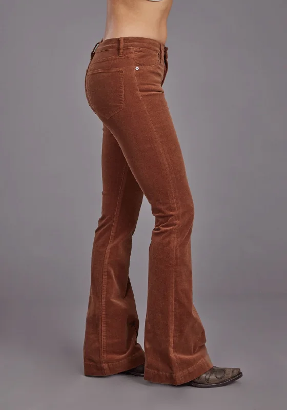 Stetson Womens 921 High Waist Flare Corduroy Brown Cotton Blend Jeans Polished Women's Silk Stetson Womens 921 High Waist Flare Corduroy Brown Cotton Blend Jeans Polished Women's Silk