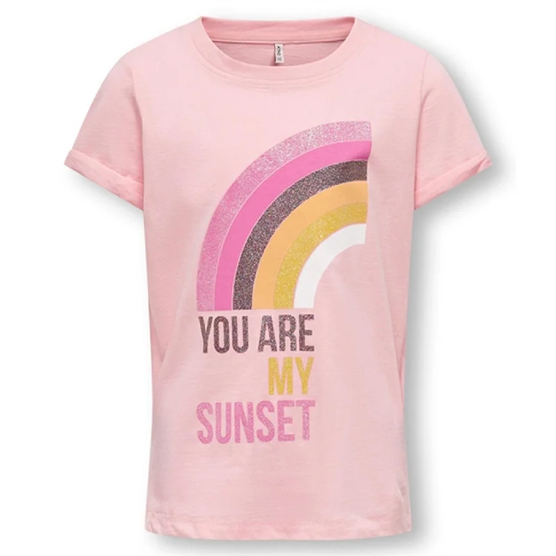 Kids ONLY Tickled Pink Tulli Sunset T-Shirt Dynamic Women's High - energy