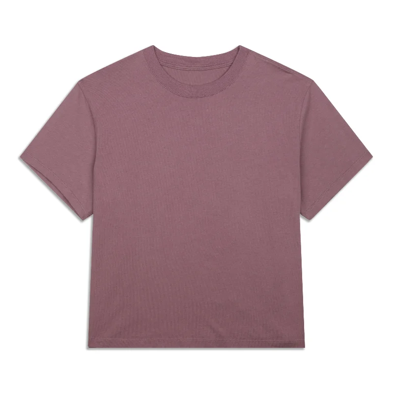 Relaxed-Fit Jersey T-Shirt - Resale Stylish Women's Tropical 