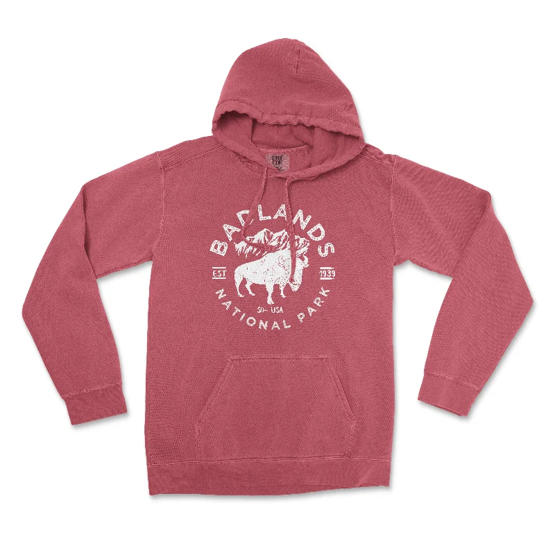 Badlands National Park Comfort Colors Hoodie Casual Women's Loose - fitting