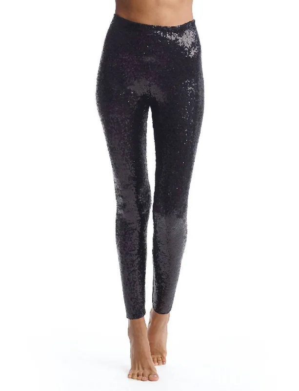 Sequin Leggings In Black Scandinavian
