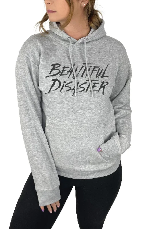Wolf Pullover Hoodie - Heather Grey Geometric