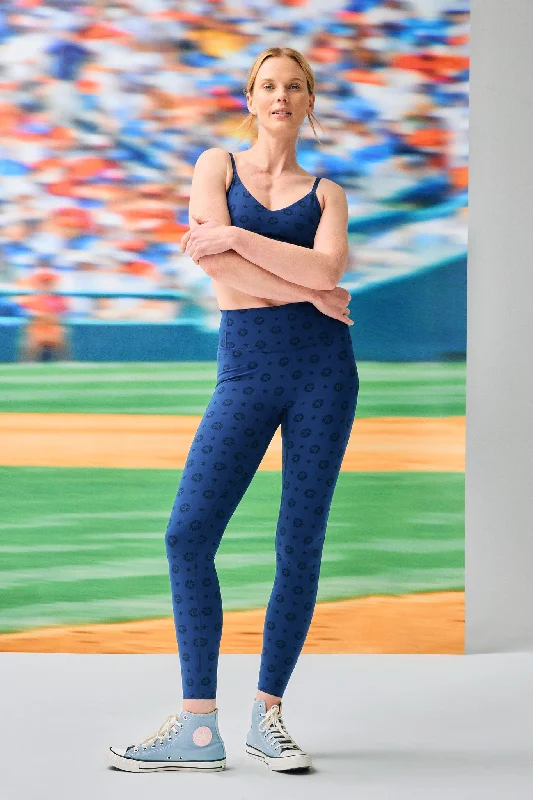 Astros Action Basic Legging in Monogram Navy Refined Women's Hand - crafted