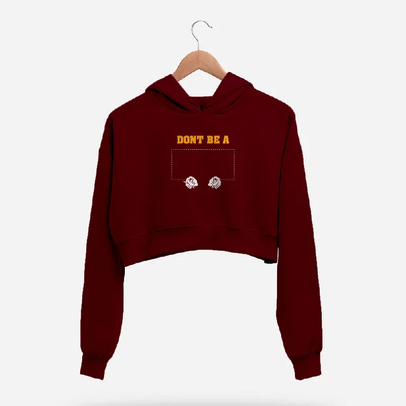 Don't Be A Square Pulp Fiction Crop Hoodie Confident Women's Power