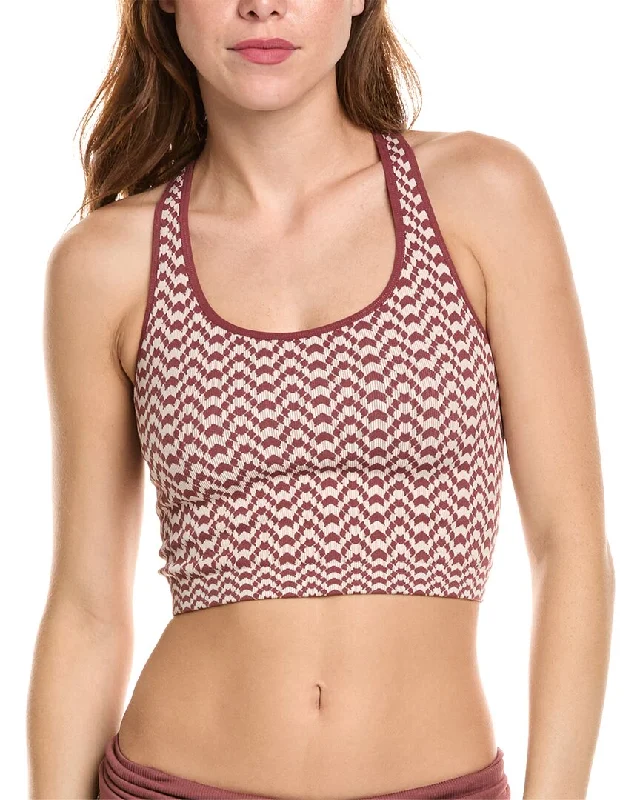 Spiritual Gangster Athena Seamless Jacquard Crop Tank Classic Women's Tweed